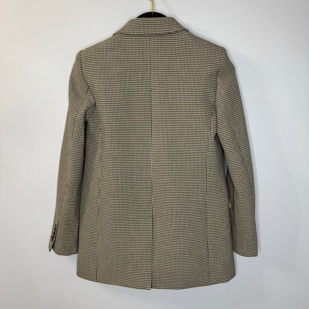 Aritzia Wilfred Plaid Grey Double Breasted Blazer Jacket Academia Sz 0 - Picture 10 of 13